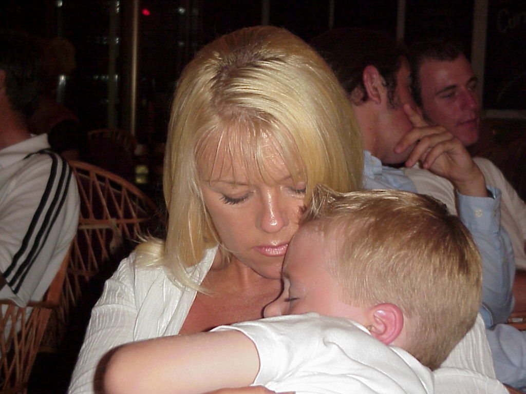 Anne cradling a young Nick