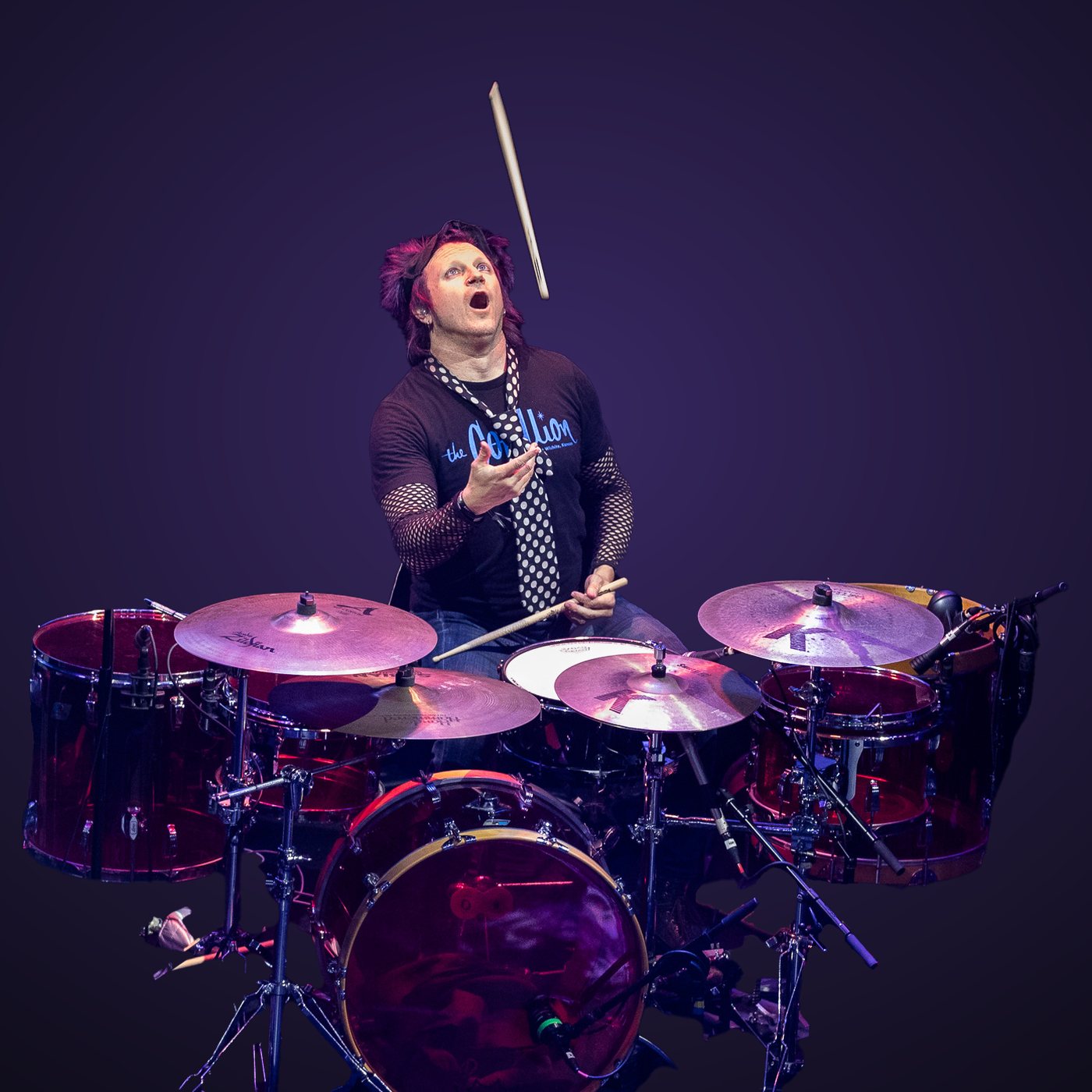Mike Richau, sticks flying